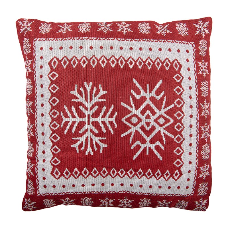 Clayre & Eef Decorative Cushion 45x45 cm Red Polyester