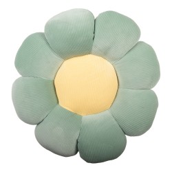 Clayre & Eef Decorative Cushion Flower Ø 40x6 cm Green Polyester