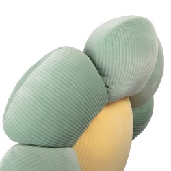 Clayre & Eef Coussin Fleur Ø 40x6 cm Vert Polyester