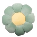 Clayre & Eef Decorative Cushion Flower Ø 40x6 cm Green Polyester