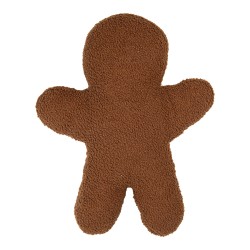 Clayre & Eef Sierkussen Gingerbread man 40x5x44 cm Bruin Polyester