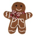 Clayre & Eef Coussin Bonhomme en pain d‘épice 35x5x44 cm Marron Polyester