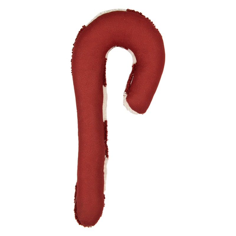 Clayre & Eef Cuscino decorativo Bastoncino di zucchero 18x5x45 cm Rosso Poliestere