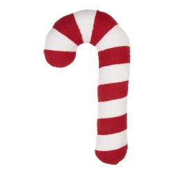 Clayre & Eef Dekokissen Zuckerstange 20x5x50 cm Rot Polyester