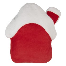 Clayre & Eef Cuscino decorativo Casa 40x8x40 cm Rosso Poliestere