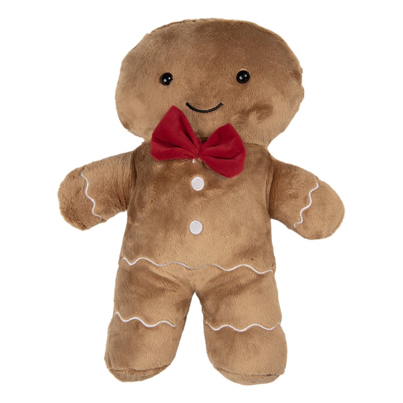 Clayre & Eef Sierkussen Gingerbread man 20x5x35 cm Bruin Polyester