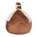 Clayre & Eef Sierkussen Gingerbread house 18x20x23 cm Bruin Polyester