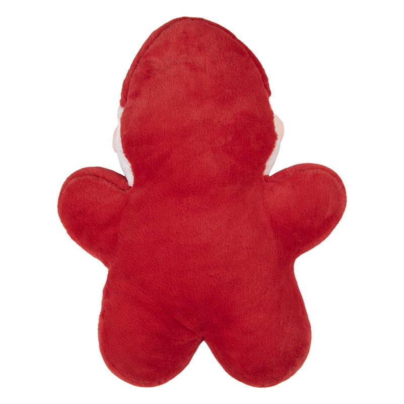 Clayre & Eef Dekokissen Weihnachtsmann 40x6x45 cm Rot Polyester