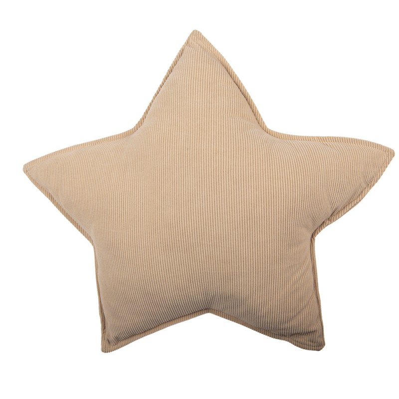 Clayre & Eef Cuscino decorativo Stella 53x5x53 cm Beige Poliestere