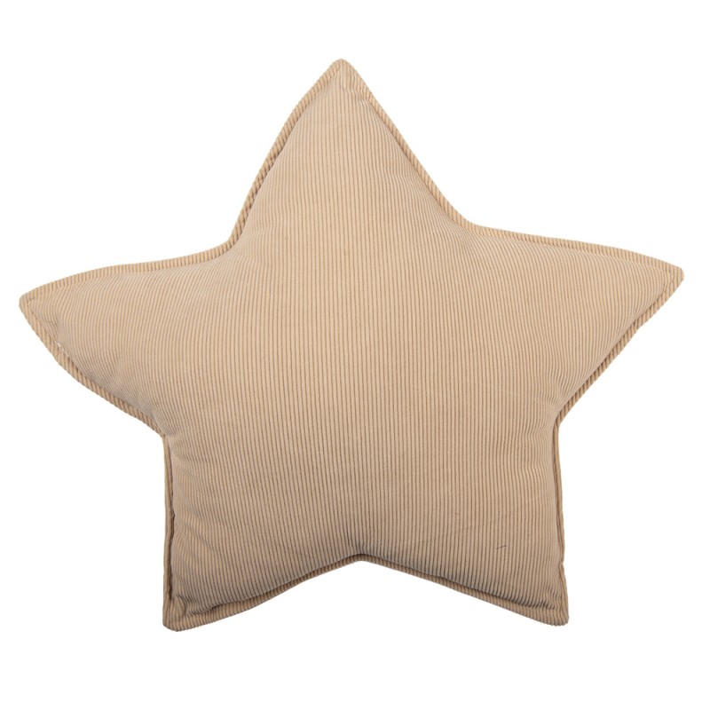Clayre & Eef Cuscino decorativo Stella 53x5x53 cm Beige Poliestere