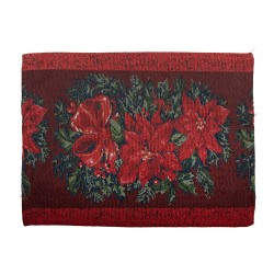 Clayre & Eef Sets de table set de 6 33x45 cm Rouge Polyester
