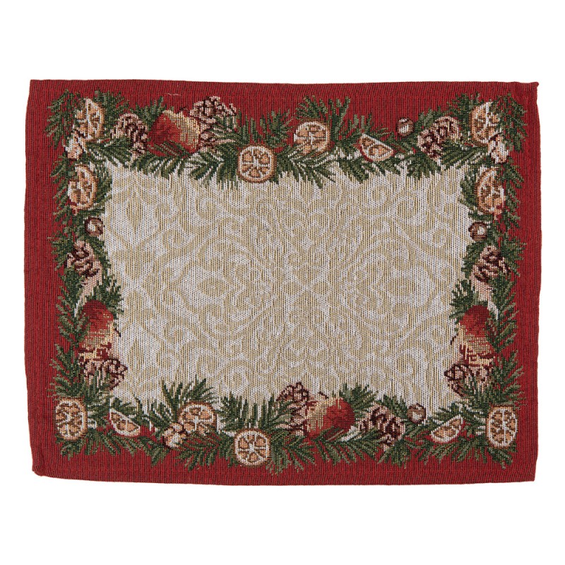 Clayre & Eef Sets de table set de 6 33x45 cm Beige Polyester
