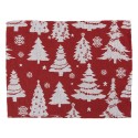 Clayre & Eef Sets de table set de 6 33x45 cm Rouge Polyester