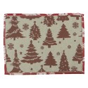 Clayre & Eef Sets de table set de 6 33x45 cm Rouge Polyester