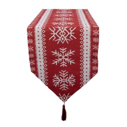 Clayre & Eef Chemin de table Noël 33x180 cm Rouge Polyester