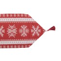 Clayre & Eef Christmas Table Runner 33x180 cm Red Polyester