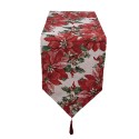 Clayre & Eef Tischläufer Weihnachten 33x180 cm Beige Polyester
