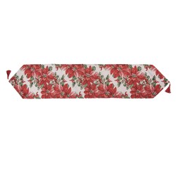 Clayre & Eef Chemin de table Noël 33x180 cm Beige Polyester
