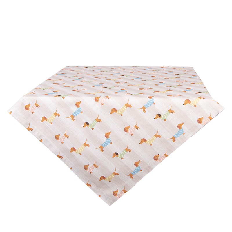 Clayre & Eef Nappe 100x100 cm Beige Coton