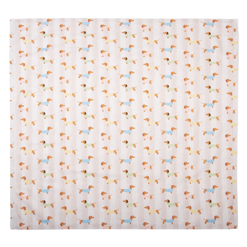 Clayre & Eef Nappe 100x100 cm Beige Coton