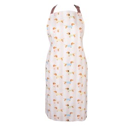 Clayre & Eef Tablier de cuisine 70x85 cm Beige Coton