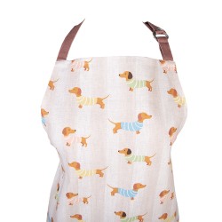 Clayre & Eef Tablier de cuisine 70x85 cm Beige Coton