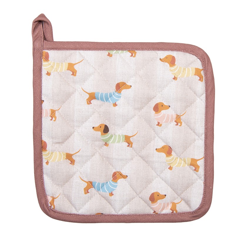 Clayre & Eef Manique 20x20 cm Beige Coton