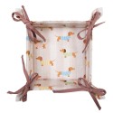 Clayre & Eef Brotkorb 35x35x8 cm Beige Baumwolle