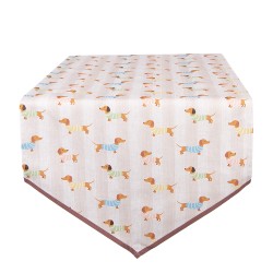 Clayre & Eef Chemin de table 50x160 cm Beige Coton