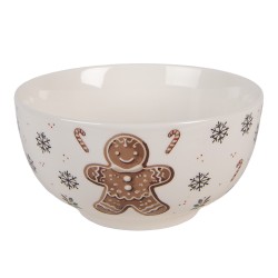 Clayre & Eef Bol à soupe 500 ml Blanc Porcelaine