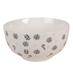 Clayre & Eef Bol à soupe 500 ml Blanc Porcelaine
