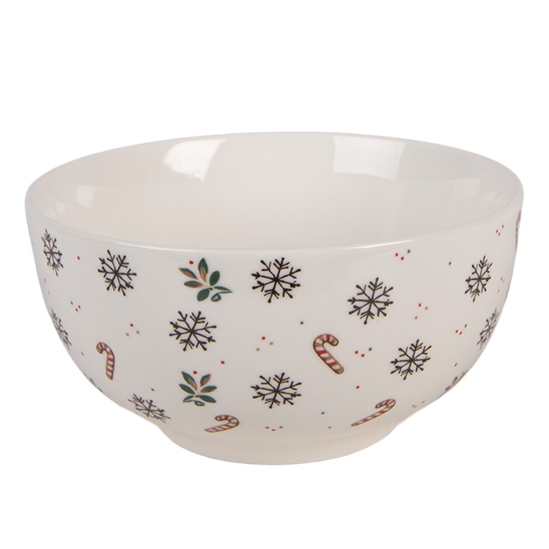 Clayre & Eef Bol à soupe 500 ml Blanc Porcelaine
