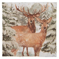 Clayre & Eef Servietten Papier 20er Set 33x33 cm Weiß Papier