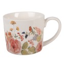 Clayre & Eef Tasse 275 ml Weiß Porzellan