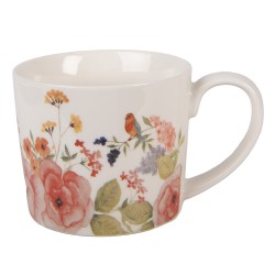 Clayre & Eef Tasse 275 ml Weiß Porzellan