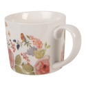 Clayre & Eef Tasse 275 ml Weiß Porzellan
