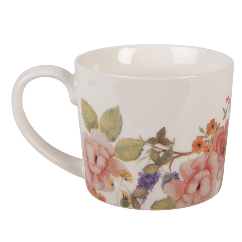 Clayre & Eef Tasse 275 ml Weiß Porzellan