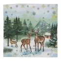 Clayre & Eef Serviettes Papier set de 20 33x33 cm Vert Papier