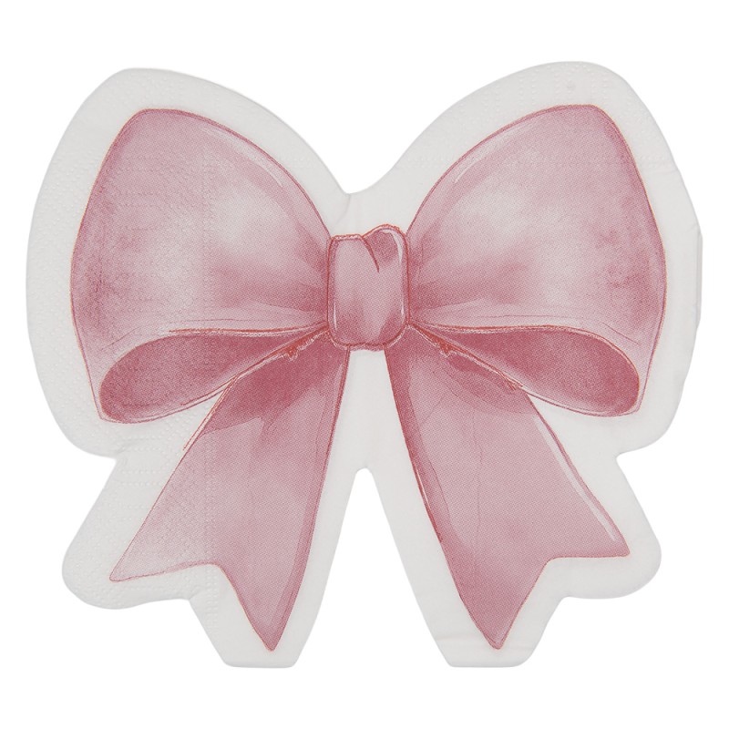 Clayre & Eef Servietten Papier 20er Set 33x33 cm Rosa Papier