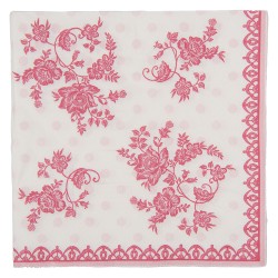 Clayre & Eef Servetten Papier Set van 20 33x33 cm Wit Papier