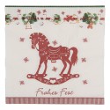 Clayre & Eef Serviettes Papier set de 20 33x33 cm Blanc Papier