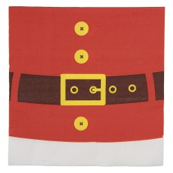 Clayre & Eef Serviettes Papier set de 20 33x33 cm Rouge Papier