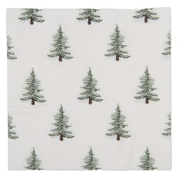 Clayre & Eef Serviettes Papier set de 20 33x33 cm Blanc Papier