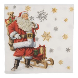 Clayre & Eef Serviettes Papier set de 20 33x33 cm Blanc Papier
