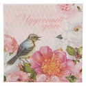 Clayre & Eef Tovaglioli Carta set di 20 33x33 cm Rosa Carta