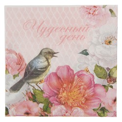 Clayre & Eef Tovaglioli Carta set di 20 33x33 cm Rosa Carta