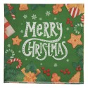 Clayre & Eef Serviettes Papier set de 20 33x33 cm Vert Papier