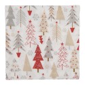 Clayre & Eef Napkins Paper Set of 20 33x33 cm White Paper