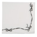 Clayre & Eef Serviettes Papier set de 20 33x33 cm Blanc Papier