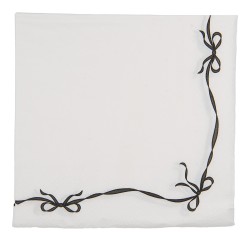Clayre & Eef Serviettes Papier set de 20 33x33 cm Blanc Papier
